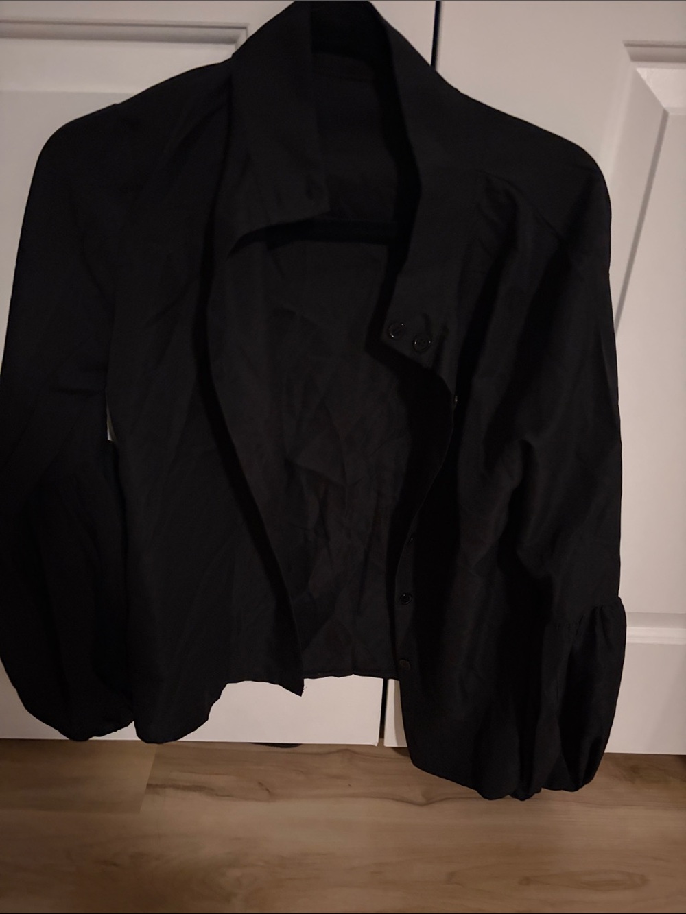 Black Women's Lightweight Button-Front shirt
